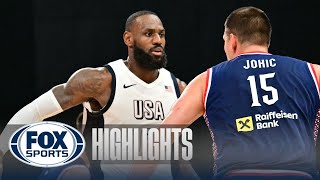 Serbia vs United States Highlights  USA Basketball Showcase [upl. by Jabez]