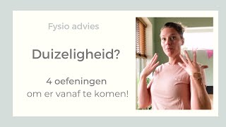 ZO kom je van je duizeligheid af 4 oefeningen  Fysio tips [upl. by Nona]