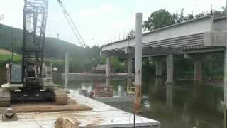 Spud barge sectional barge deck barge pile driving barge [upl. by Cherie]