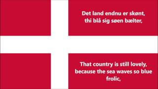 Anthem of Denmark  Danmarks Nationalsang DKEN lyrics [upl. by Irtemed]