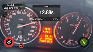 BMW 330D E91 380HP 770NM  Acceleration 0  200 kmh  DRAGY [upl. by Ylimme]