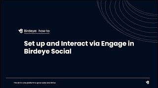 Set up and Interact via Social Engage [upl. by Leta]