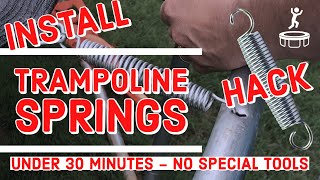 Trampoline Springs Easy HACKS to INSTALL Trampoline SPRINGS [upl. by Itnahsa]