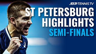 Rublev Coric Fight Back To Reach Final  St Petersburg 2020 SemiFinal Highlights [upl. by Ymrots169]