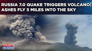 Russia 70 Earthquake Triggers Volcano Eruption Throwing Ash 5 Miles Into Sky Watch Dramatic Video [upl. by Avin261]