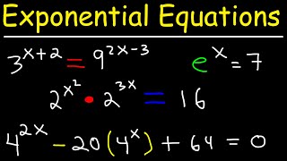 Solving Exponential Equations [upl. by Aunson]