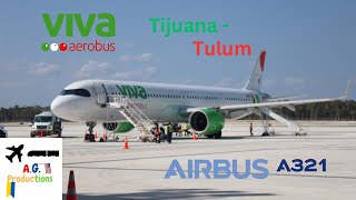 Trip Report  Viva Aerobus A321neo Economy Class TijuanaTulum [upl. by Hjerpe]