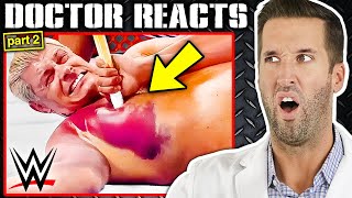 ER Doctor REACTS to JawDropping WWE Injuries 2 [upl. by Nickie]