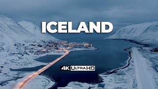 FLYING OVER ICELAND 4K UHD 30 minute Ambient Drone Film  Music for beautiful relaxation [upl. by Enidlarej]