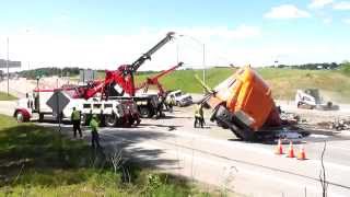 Semi Rollover  Vehicle Recovery  Time Lapse [upl. by Aitat]