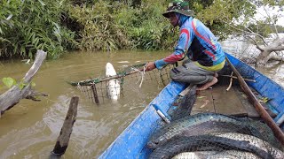 JEBAKAN IKAN BESAR KAMI SAMPAI BERGOYANG TERNYATA IKAN INI ISINYA [upl. by Onavlis]