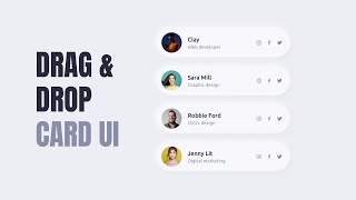 Drag and Drop Card Using HTML CSS And JavaScript  SortableJS [upl. by Allehs]