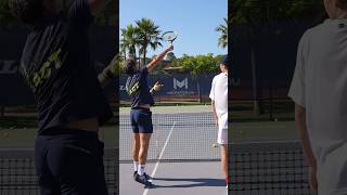 How to use your wrist correctly on the serve 🚀💥 tennis tennisserve coachmouratoglou [upl. by Latsyrk]