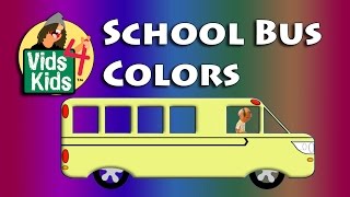 School Bus Colors  Colours For Kids Detour Colors [upl. by Prue]