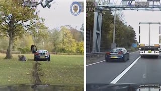 Drug dealers caught with £500k of cocaine after speeding past a police car a motorway hard shoulder [upl. by Aivizt284]