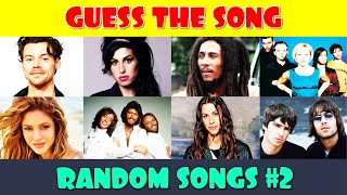 Guess the 50 Random Songs Part 2  Music Quiz [upl. by Lyrahc]