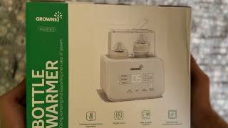 Unboxing the GROWNSY 8in1 Baby Bottle Warmer amp Sterilizer  Double Bottle Warmer with LCD Display [upl. by Nywnorb524]