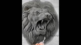 Sculpt the face of a ferocious lion conghungartartist conghungart [upl. by Glad]