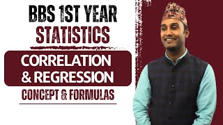 Correlation and Regression in Statistics  Concept and Formula  BBS 1st year Statistics Gurubaa [upl. by Yelknirb]