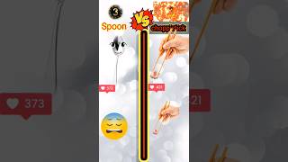 spoons VS choppistick ❓shorts viral video spoon VS choppistick [upl. by Leunamne755]