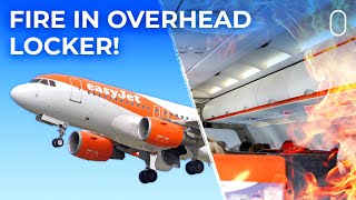 easyJet Airbus A320 Returns To Geneva Following Fire In Overhead Locker [upl. by Annaeoj]