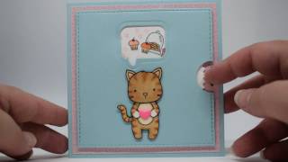 Una tarjeta interactiva gatuna  An interactive kitty card [upl. by Fleck]