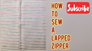 HOW TO SEW A LAPPED ZIPPER BEGINNERS TUTORIAL TAYLORMADE DETAILED [upl. by Langbehn]