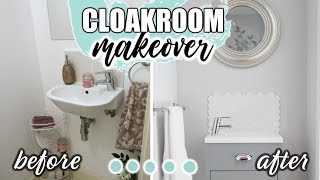 CLOAKROOM MAKEOVER  HOME RENOVATION  SarahJayne Fragola [upl. by Ocer606]