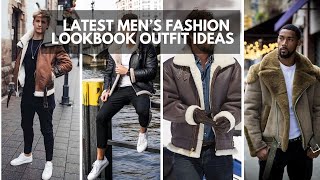 15 Ways To Wear A Shearling JACKET  Different Ways to Style Shearling Coat  Mens Fashion Lookbook [upl. by Cappello]