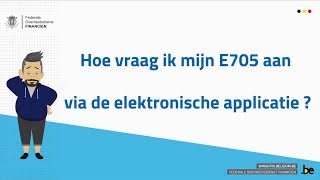 E705 voortaan aanvragen via MyMinfin [upl. by Desmond]