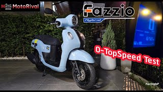 TopSpeed 2024 Yamaha Fazzio Hybrid amp Accerelation Test by MotoRival [upl. by Veljkov]