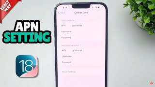 iOS 18 How To Access APN Settings [upl. by Ahsiekin]