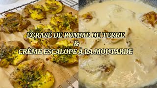 ÉCRASÉ DE POMMES DE TERRE amp ESCALOPE DE POULET A LA MOUTARDE  RECETTE FACILE  🥔🍗 [upl. by Brozak58]