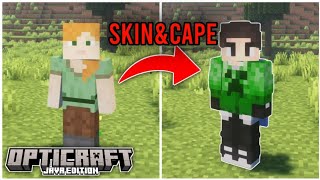 How to Get Skins and Capes in Opticraft Java  Skins for Opticraft [upl. by Elyak]