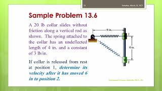 Lecture 14 Kinetics of Particles  Energy amp Momentum Methods 4 [upl. by Seuqcaj129]