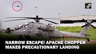 Narrow escape IAF’s Apache Helicopter makes a precautionary landing in MP’s Bhind [upl. by Spaulding]