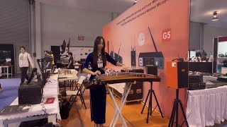 NAMM Annie Played Guzheng with Microphone for Guzheng Guqin Pipa and Acoustic Guitar ACEMIC WT1 [upl. by Hasila]