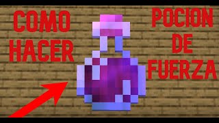 Como hacer pocion de fuerza 2 en minecraft 2021 [upl. by Worl]