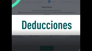 ¿Cómo puedo completar la sección de deducciones [upl. by Ayouqat348]