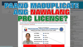 How to duplicate lost PRC license [upl. by Nahbois]