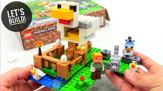 LEGO Minecraft The Chicken Coop 21140  Lets Build [upl. by Eessac]