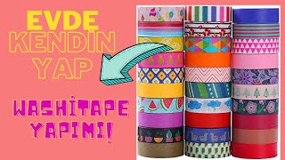 Washi Tape Yapımı Kendin Yap  RENKLİ BANT ORGANİZER YAPIMI [upl. by Elwina626]