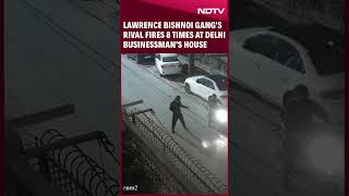 Lawrence Bishnoi  On CCTV Lawrence Bishnoi Gangs Rival Fires 8 Times At Delhi Businessmans House [upl. by Akiret]