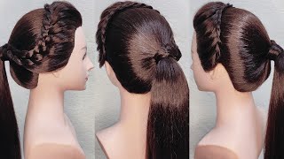 The best and gorgeous ponytail hairstyle for long hair  Beautiful and easy braided ponytail [upl. by Anewor178]