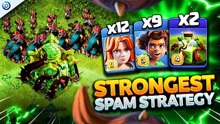 EASIEST Spam ROOT RIDER Strategy CRUSHES TH16  Best TH16 Attacks Clash of Clans [upl. by Aslin]