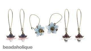 Instructions for Making the Floral Drop Lucite Earring Kit [upl. by Clein]