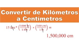 Convertir de Kilómetros a Centímetros km a cm [upl. by Selhorst]