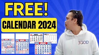 FREE CALENDAR 2024  COMMERCIAL CALENDAR 2024  PNG FILES  WORD FORMAT  PDF FILES [upl. by Peedus]