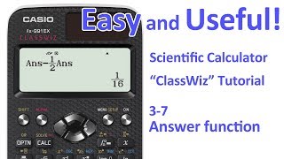 ClassWiz Calculator Tutorial  PreAlgebra 37 Answer function [upl. by Dorrej]