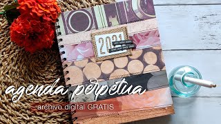 TUTORIAL  y de REGALO Agenda perpetua en archivo descargable GRATIS 🎁✨ [upl. by Eanrahs]